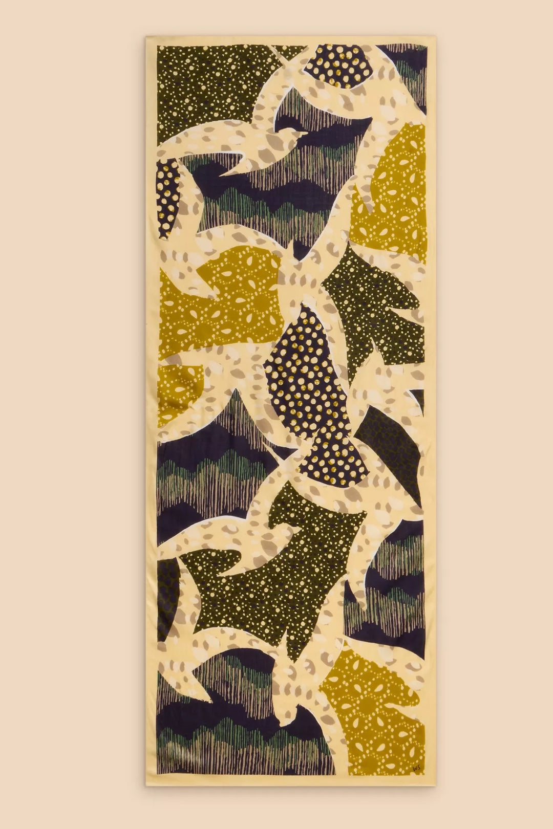 Foulard imprimé oiseaux