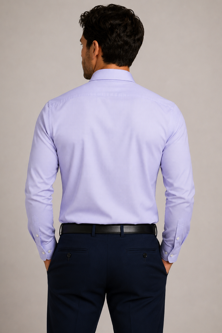 Chemise sport micro motif à manches longues