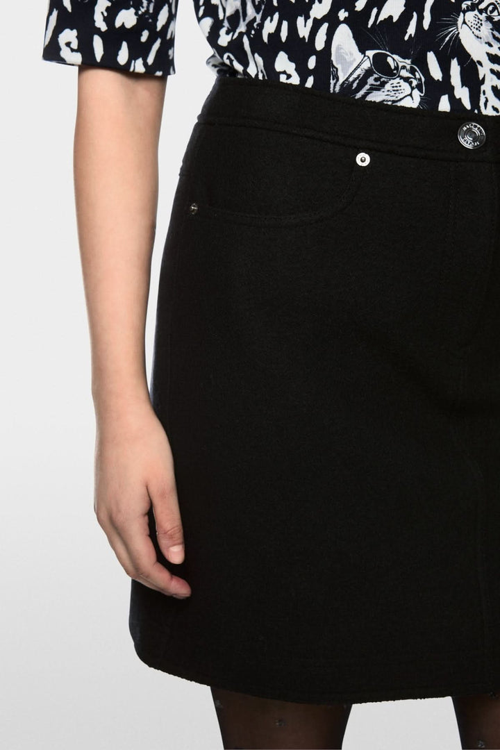 Mini-jupe en laine vierge