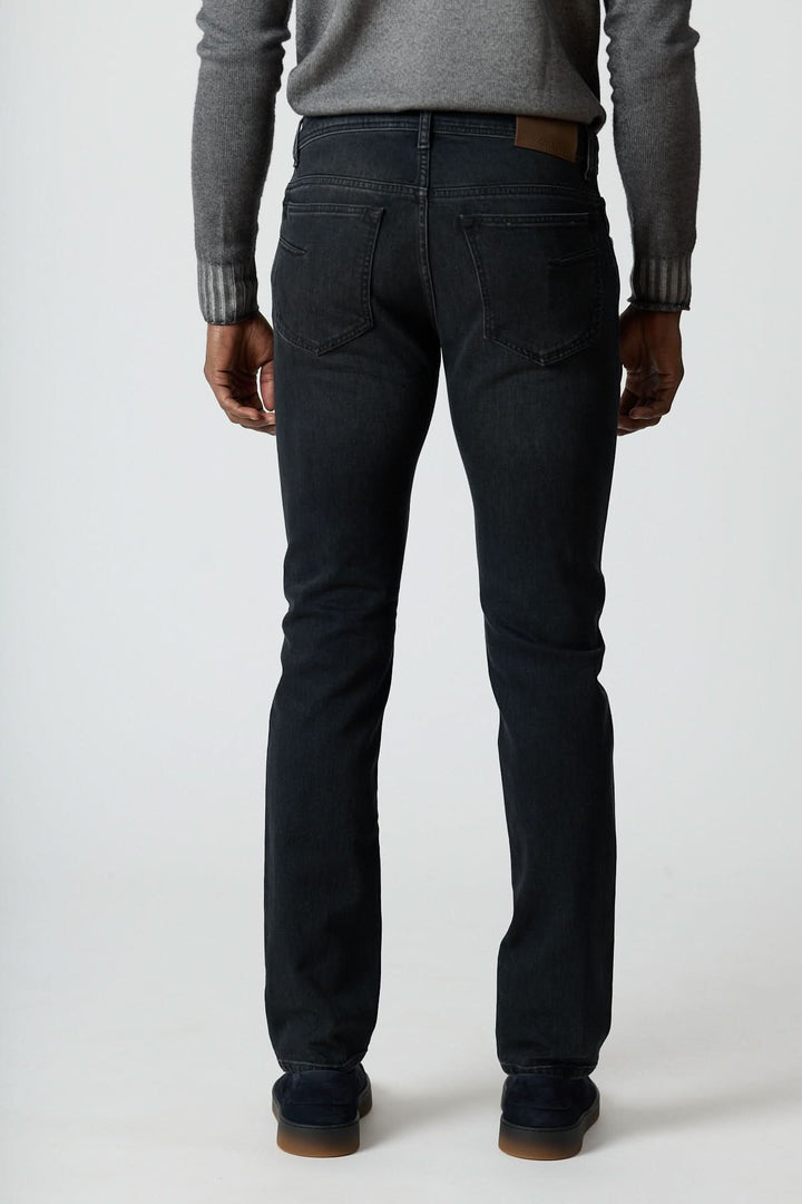 Jean 5 poches en denim stretch gris foncé