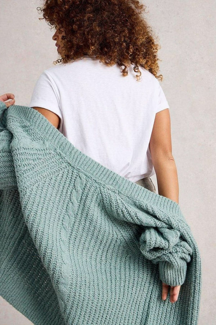 Cardigan texturé torsadé à boutons