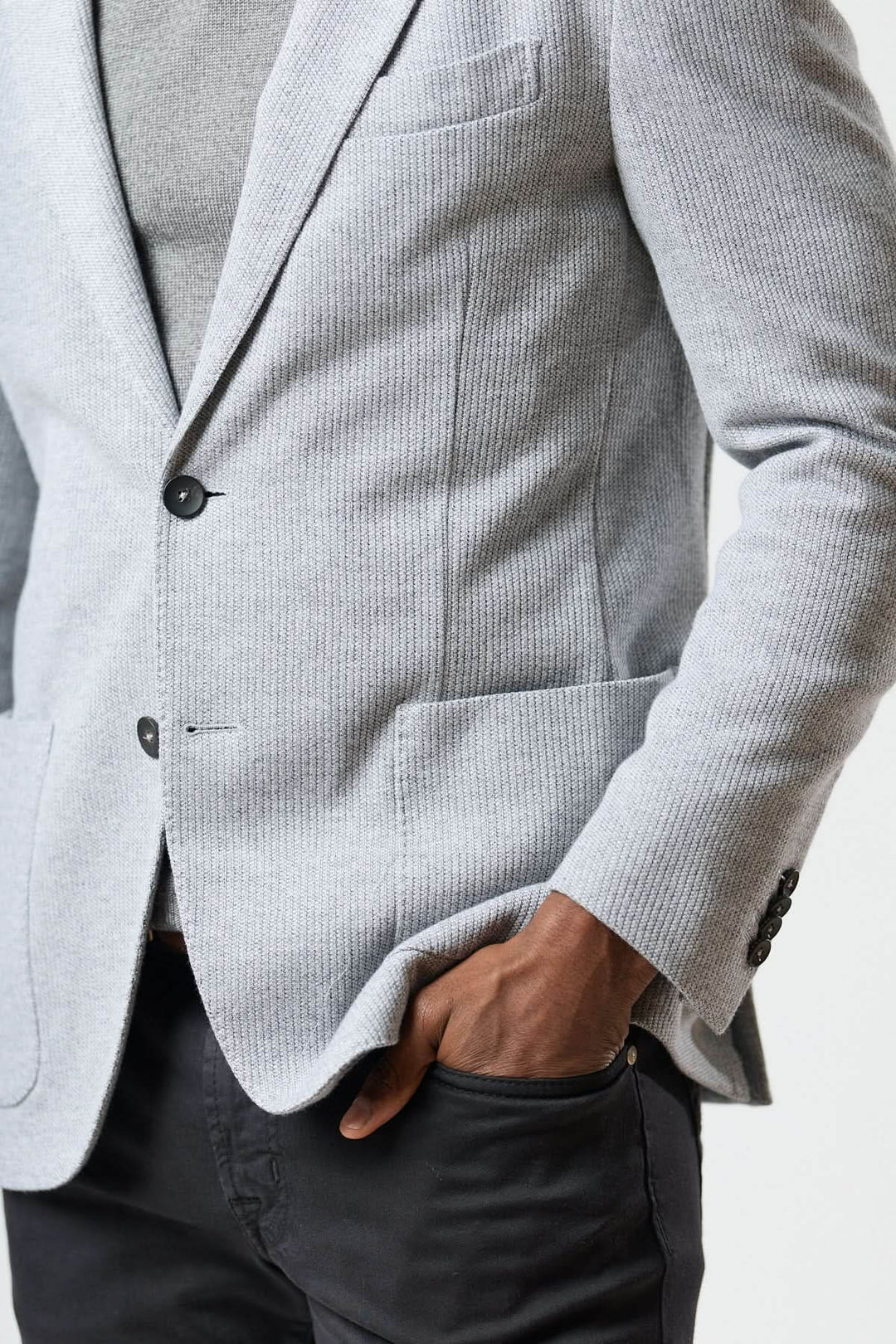 Veston jersey non-structuré à deux boutons