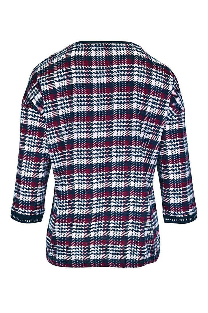 T-shirt à carreaux avec cordon ajustable pour femme kennys
