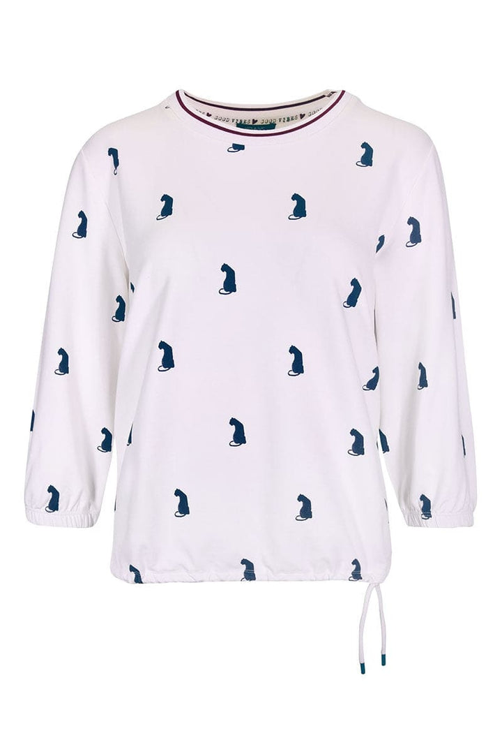 T-shirt à imprimé chats vue de face pour femme kennys