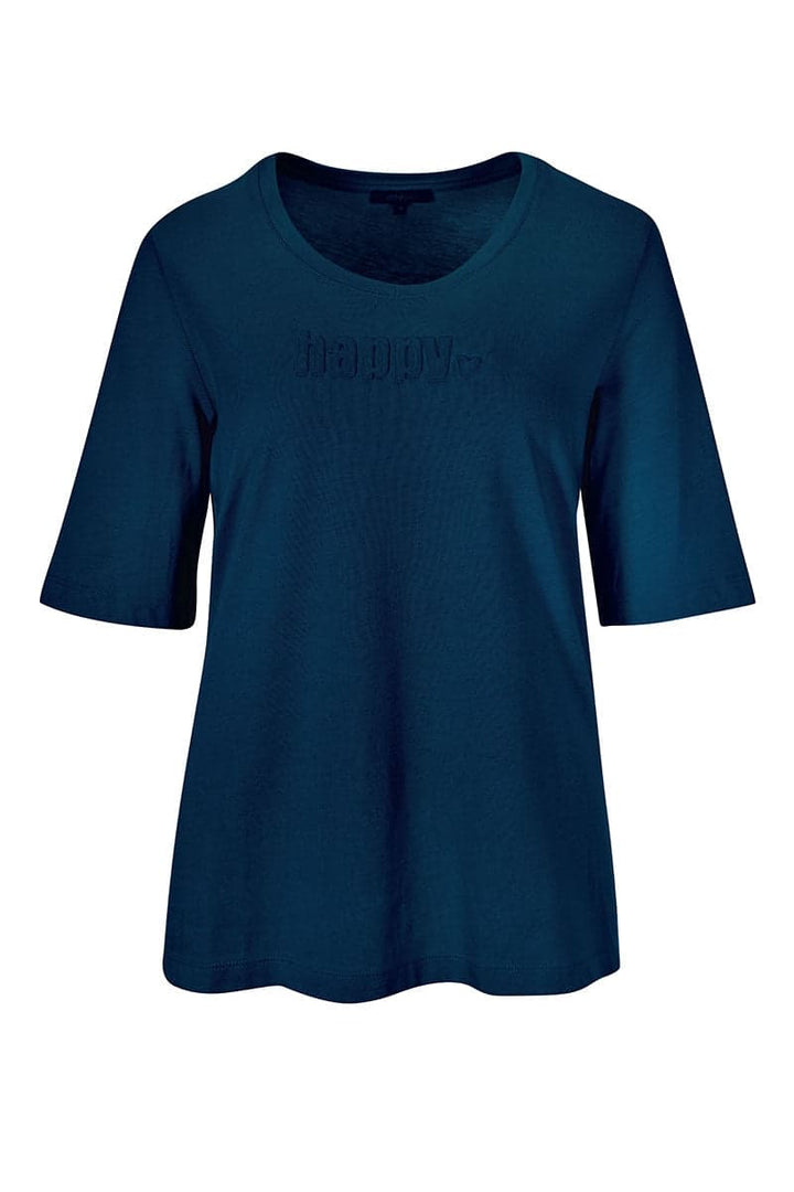 T-shirt à inscription ton sur ton vue de face pour femme kennys