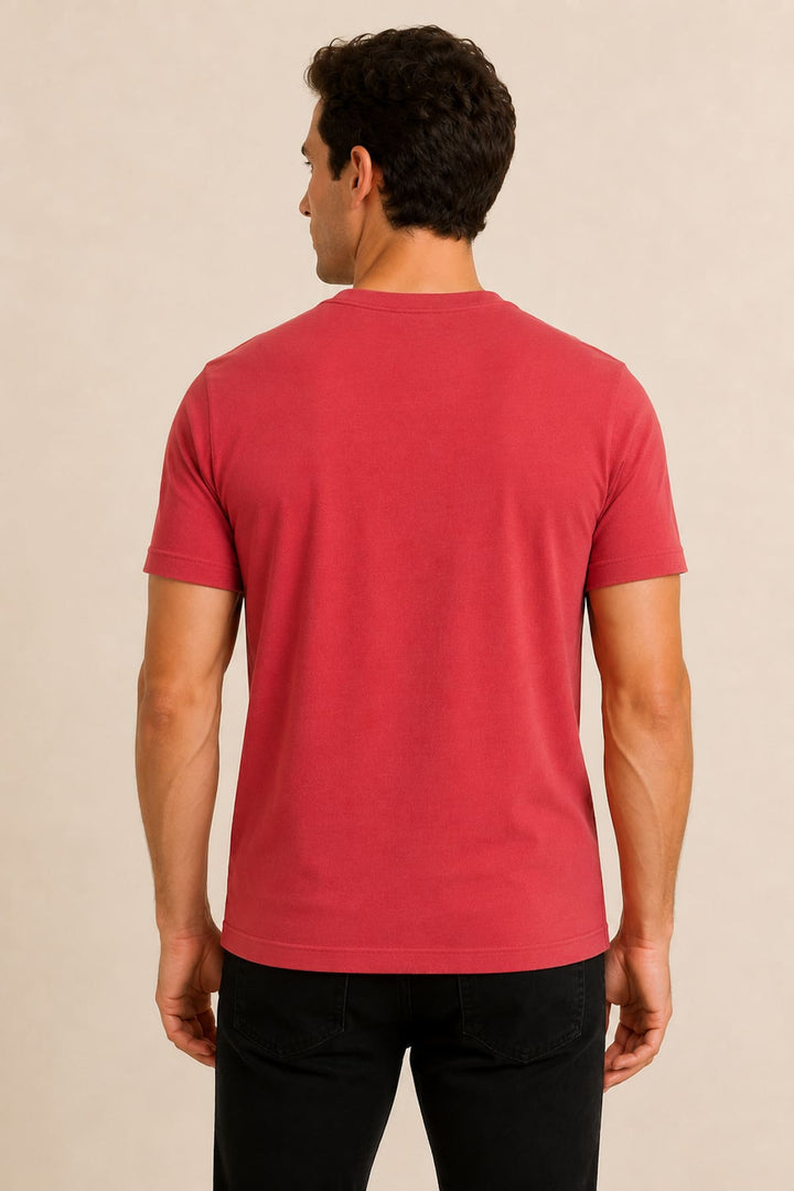 Front view of the white Desoto textured cotton T-shirt for men - Valérie Simon