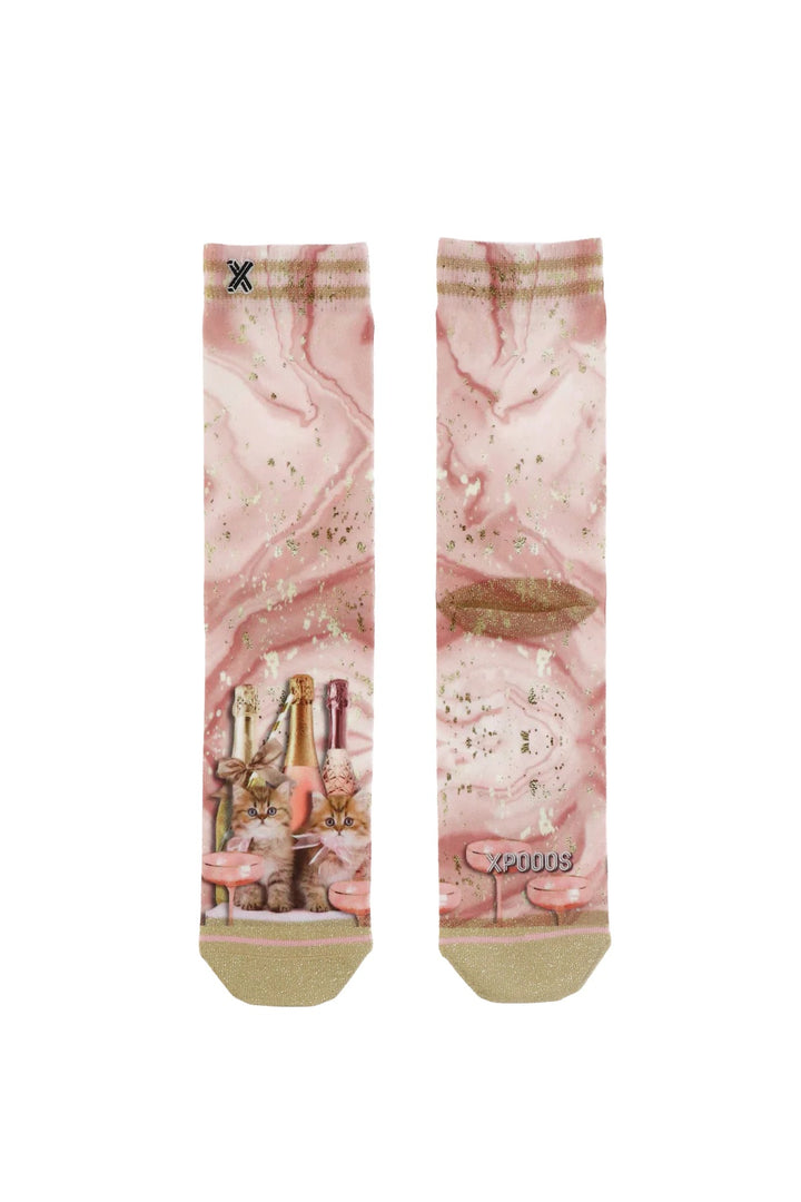 Chaussettes champagne rose