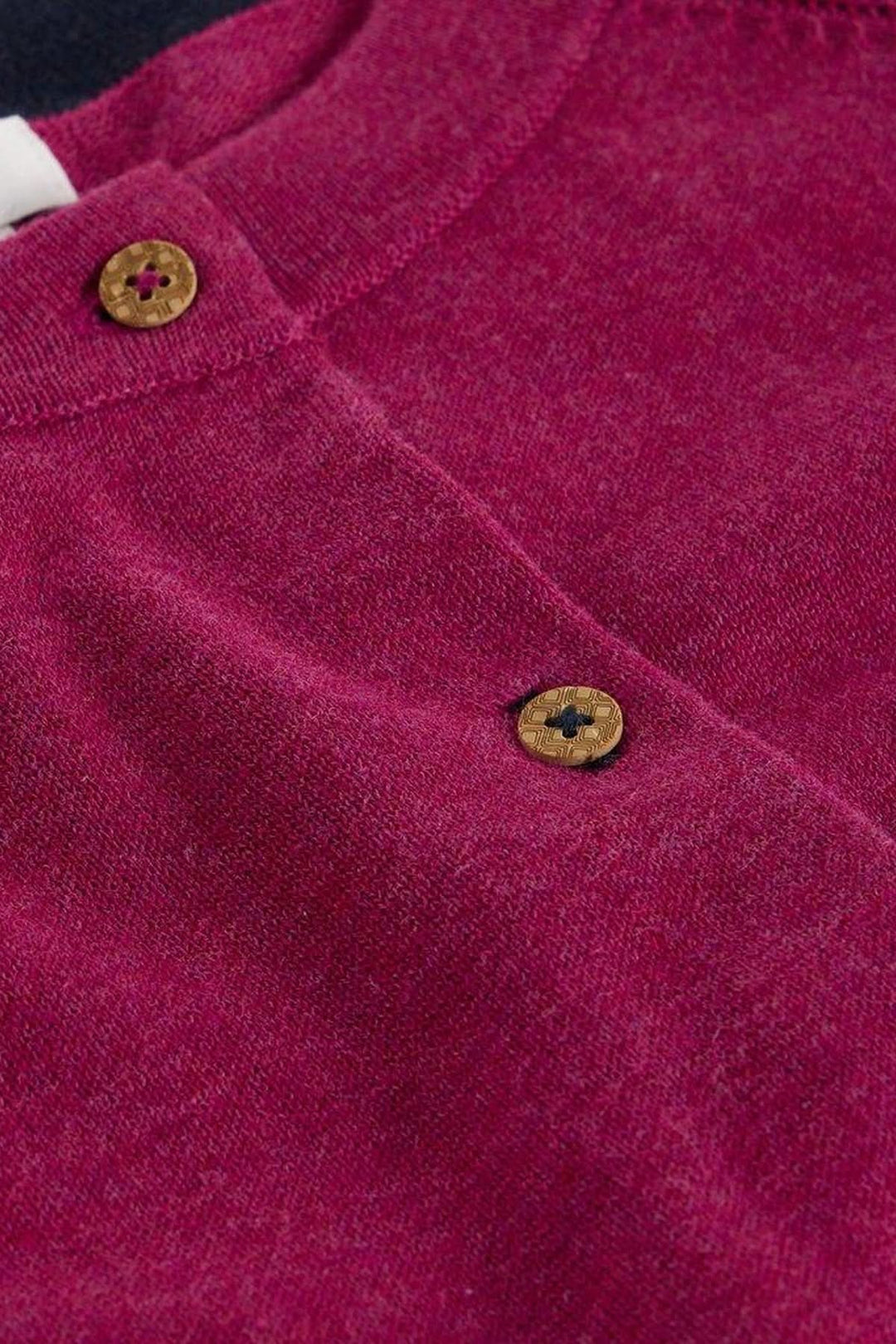 Cardigan boutonné coton à col rond