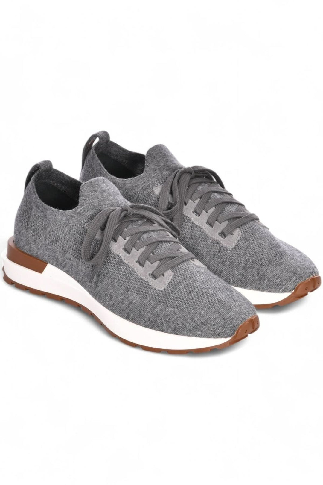 Espadrilles en maille et cuir suédé