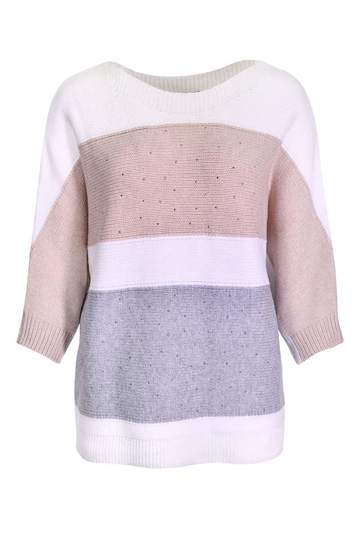 Tricot à blocs contrastants pour femme kennys