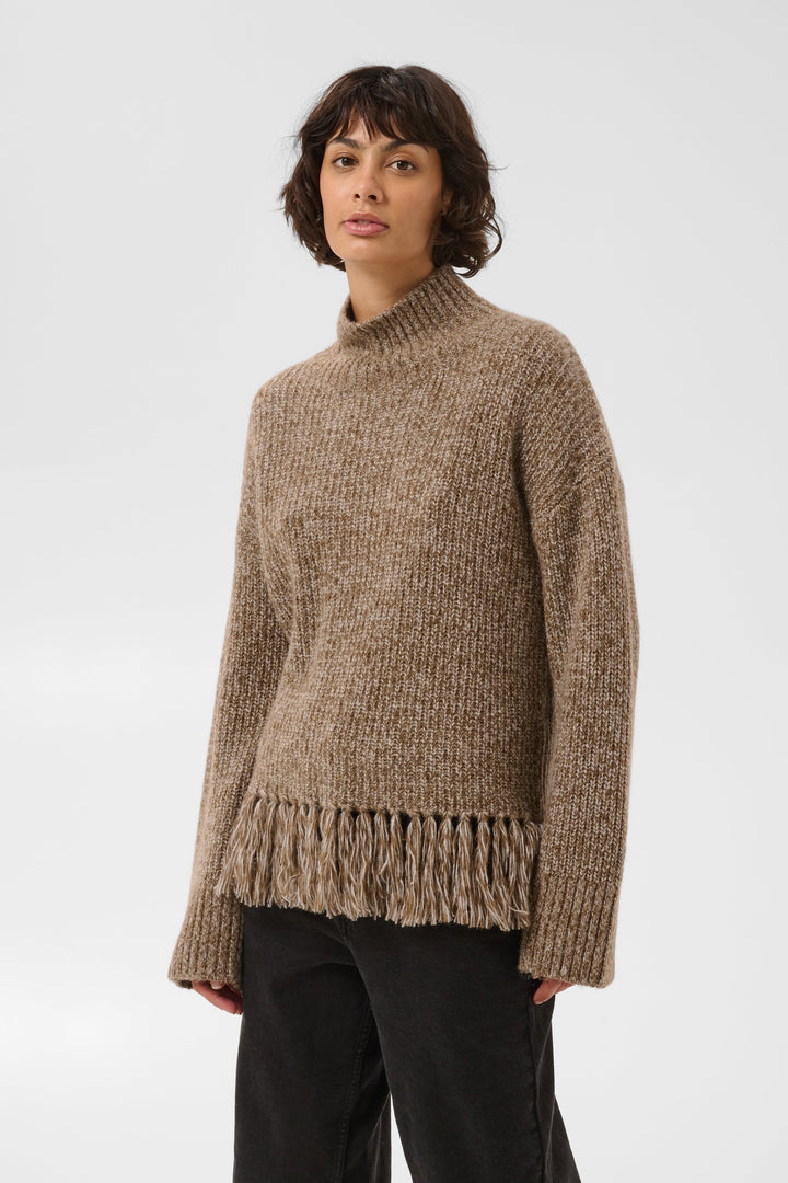 Tricot Crimina à col montant avec franges pour femme Part Two