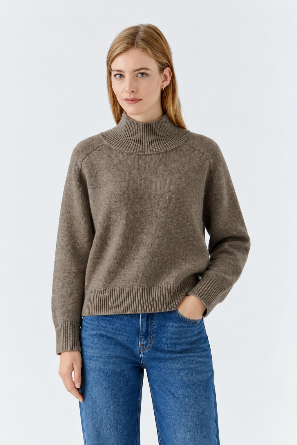 Tricot à col roulé pour femme Oui