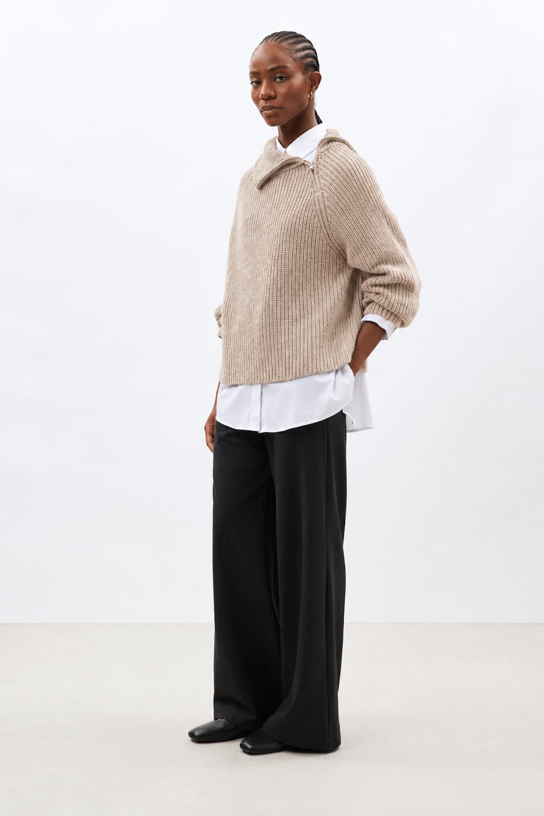 Tricot à col zippé Mavis pour femme Humility