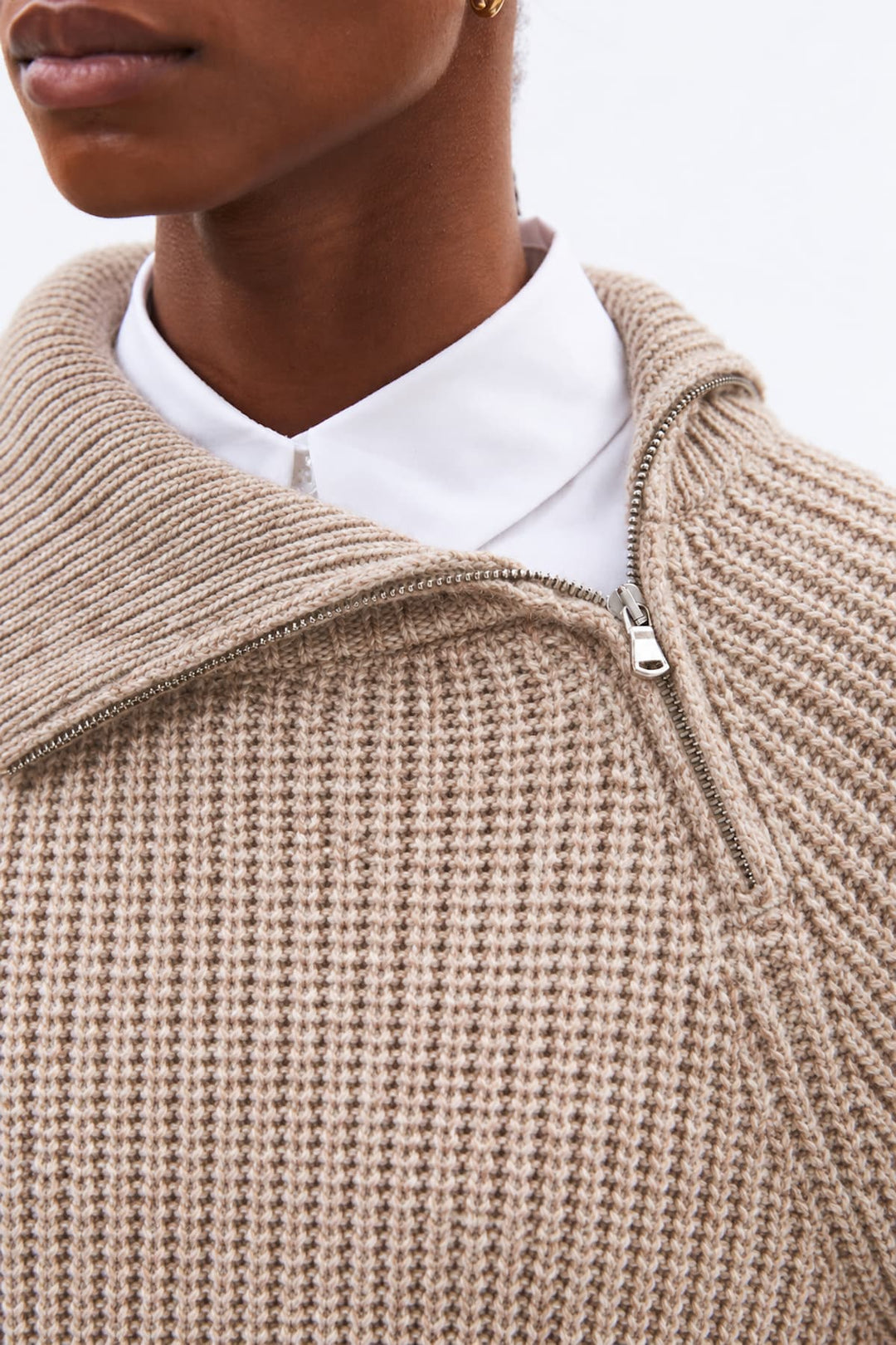 Tricot à col zippé Mavis pour femme Humility