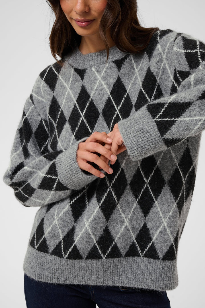 Tricot à motif losanges Simone pour femme Kaffe