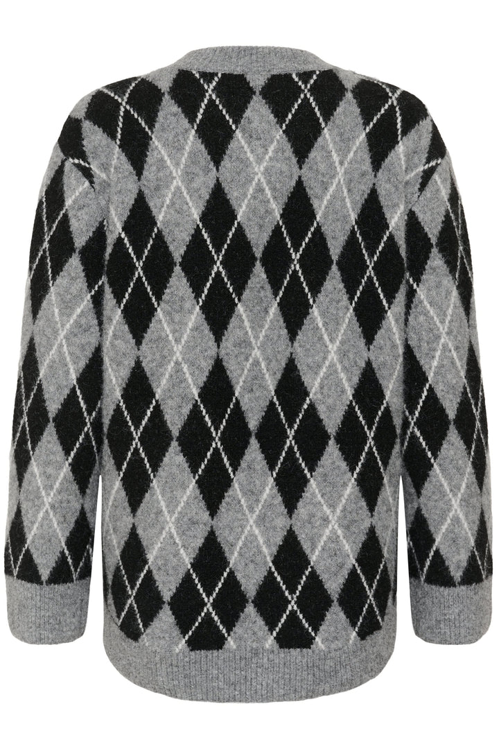 Tricot à motif losanges Simone vue de face pour femme Kaffe