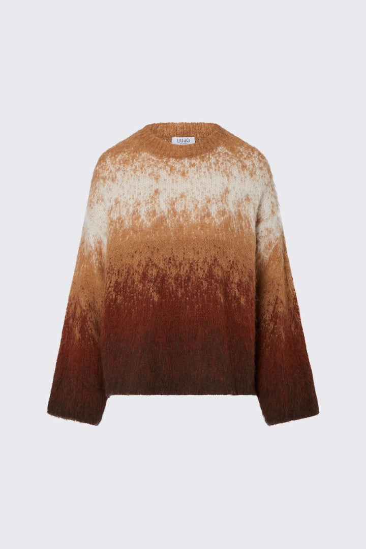 Tricot dégradé à manches longues pour femme liujo
