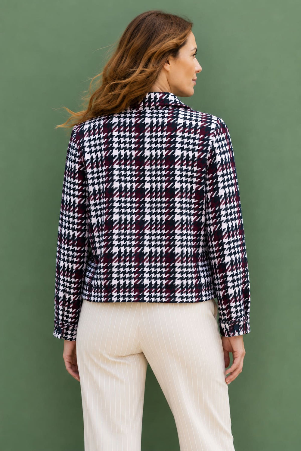 Veste courte à carreaux pour femme kennys
