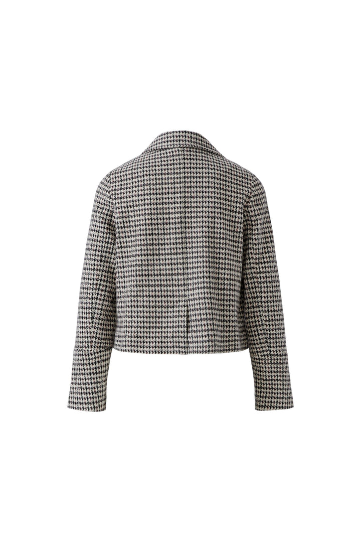 Veste courte à carreaux pour femme Oui