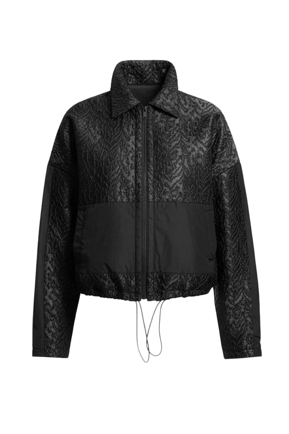 Women's Xenia Mobi short textured-pattern zip-up jacket
