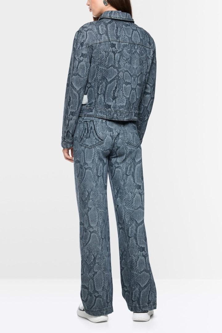 Vue de face veste en jean imprimé serpent Marc Cain femme - Valérie Simon