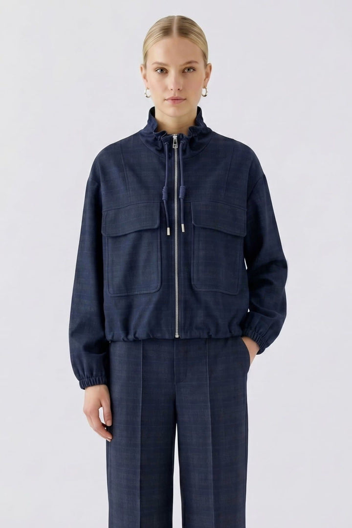 Veste en jersey à carreaux pour femme Oui