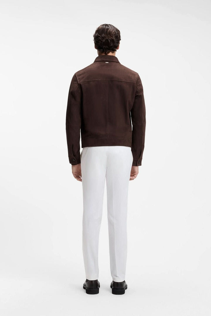 Veste en suède à fermeture éclair pour homme Hugo Boss