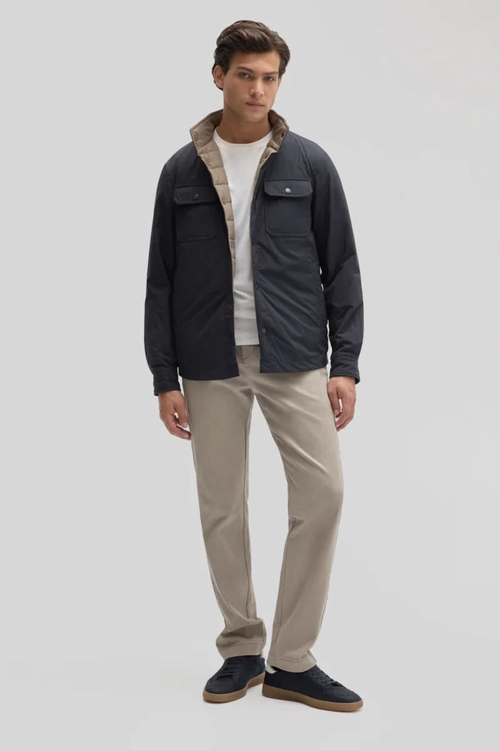 Veste réversible à col montant vue de face pour homme Robert barakett
