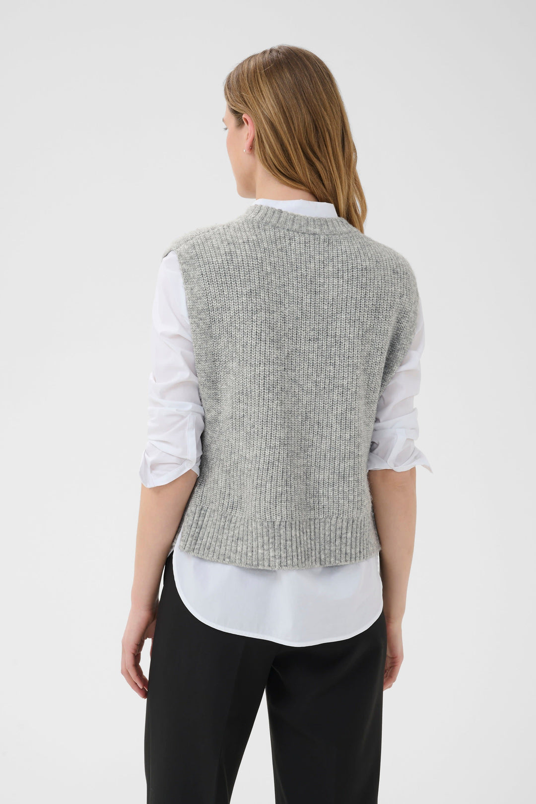 Veste sans manches Charlye en maille texturée pour femme Part Two