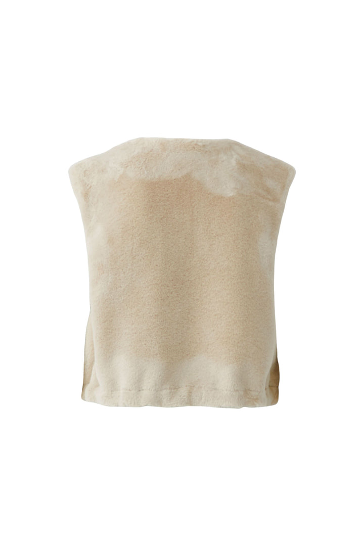 Veste sans manches en fausse fourrure pour femme Oui
