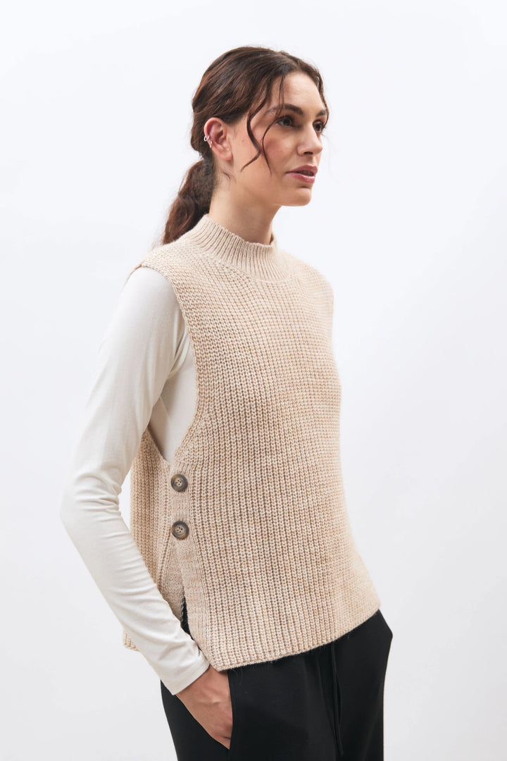 Veste sans manches Mika en tricot pour femme Humility