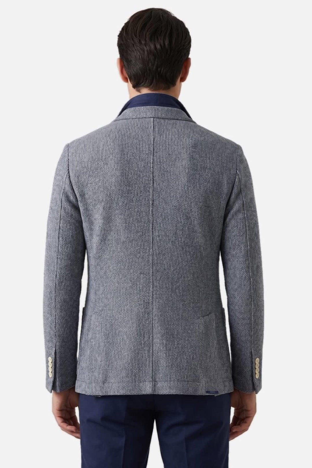 Front view of the gray Circolo textured men&