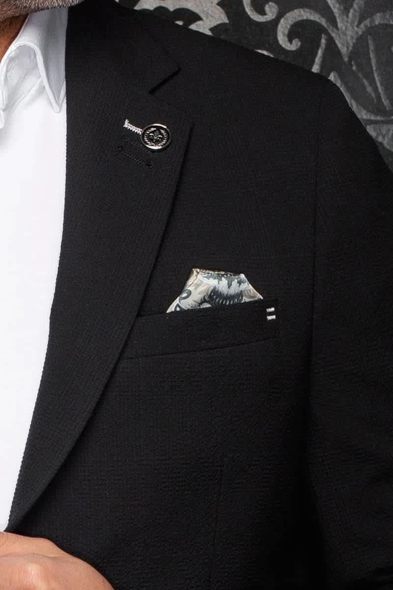 Veston à coupe ajustée pour homme Au noir