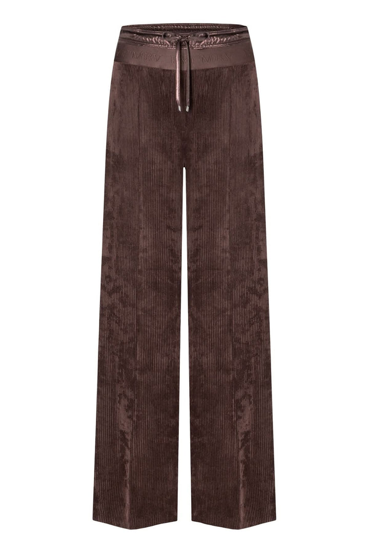 Pantalon en velours côtelé à taille élastique