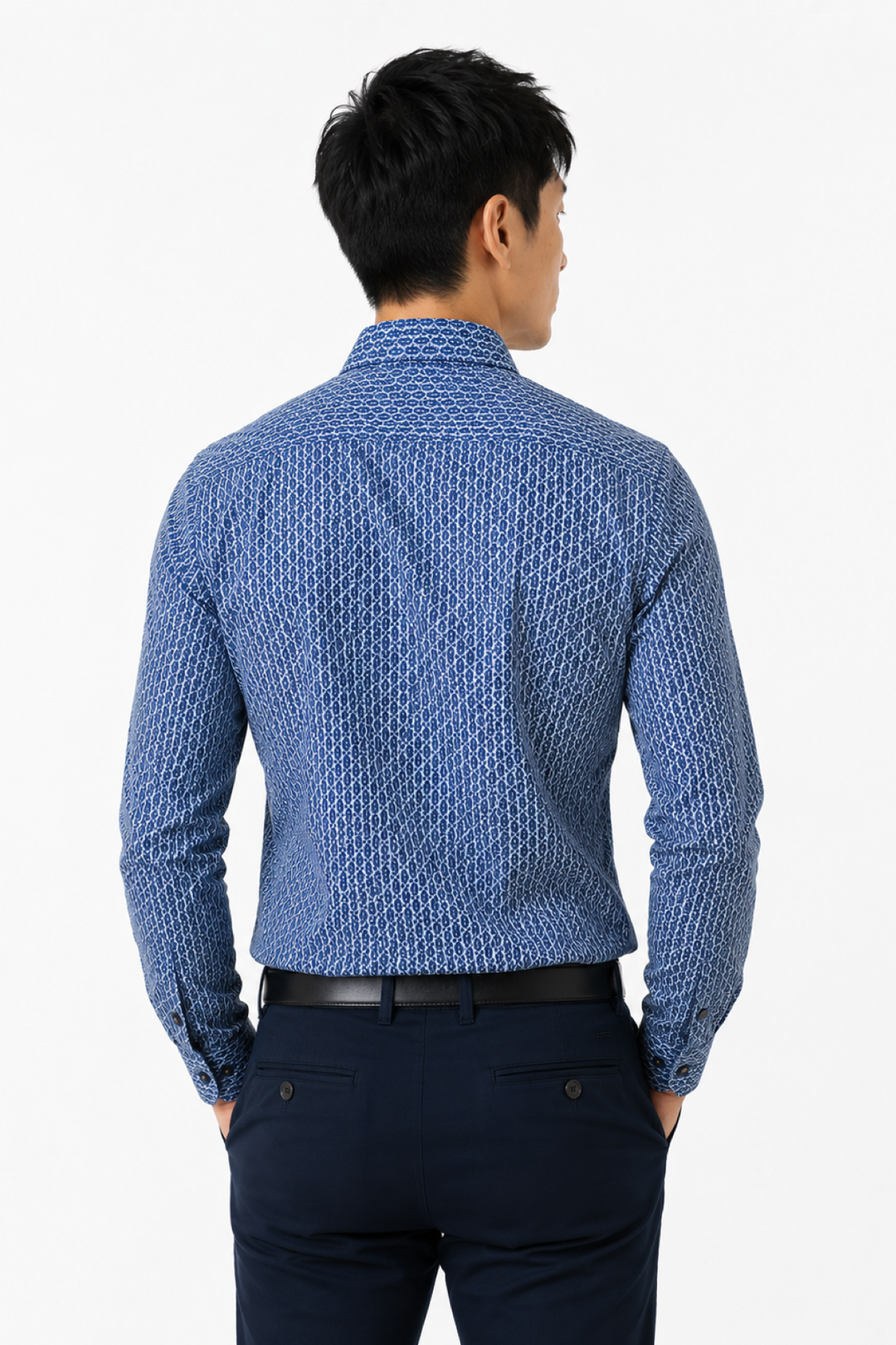 Chemise sport imprimée micro motif