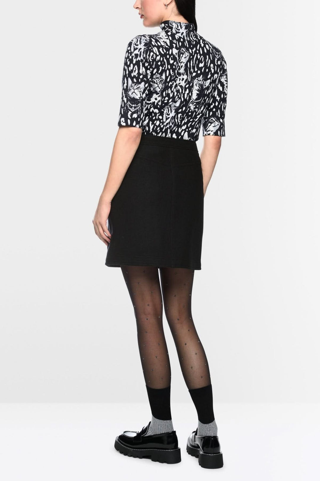 Mini-jupe en laine vierge