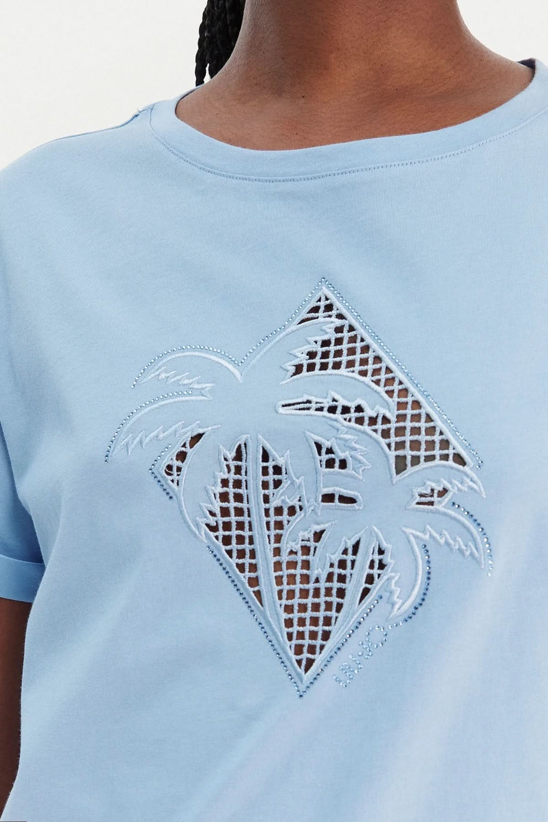 T-shirt à motif ajouré