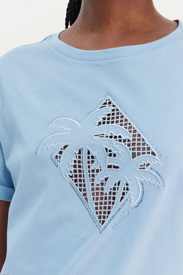 T-shirt à motif ajouré
