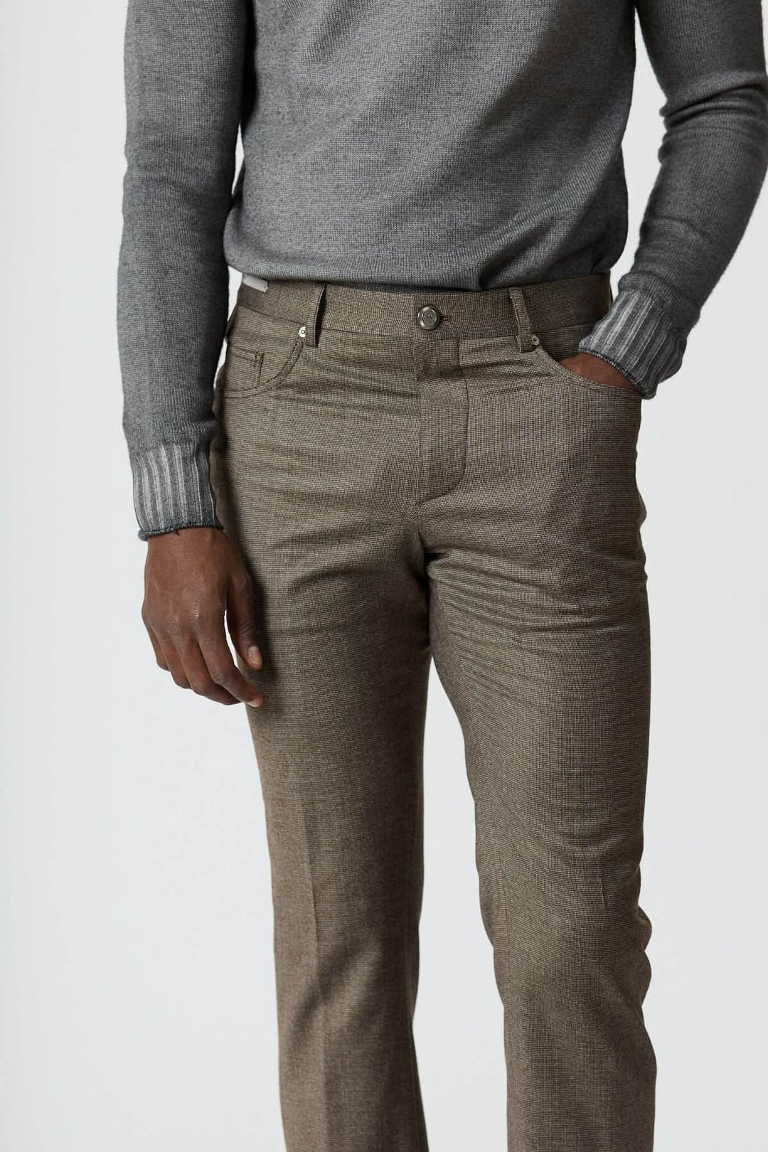 Pantalon habillé 5 poches en laine