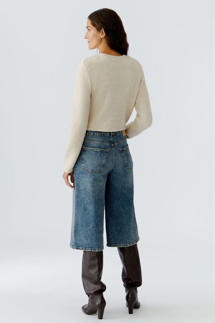 Cardigan court effet bouclette, boutons dorés