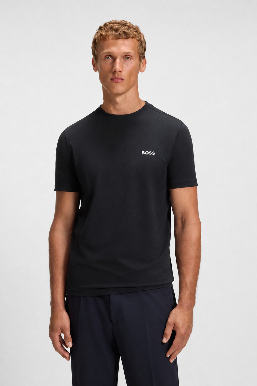 T-shirt en coton extensible avec logo
