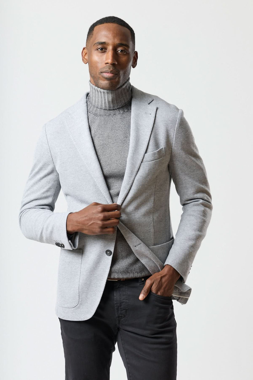 Veston jersey non-structuré à deux boutons