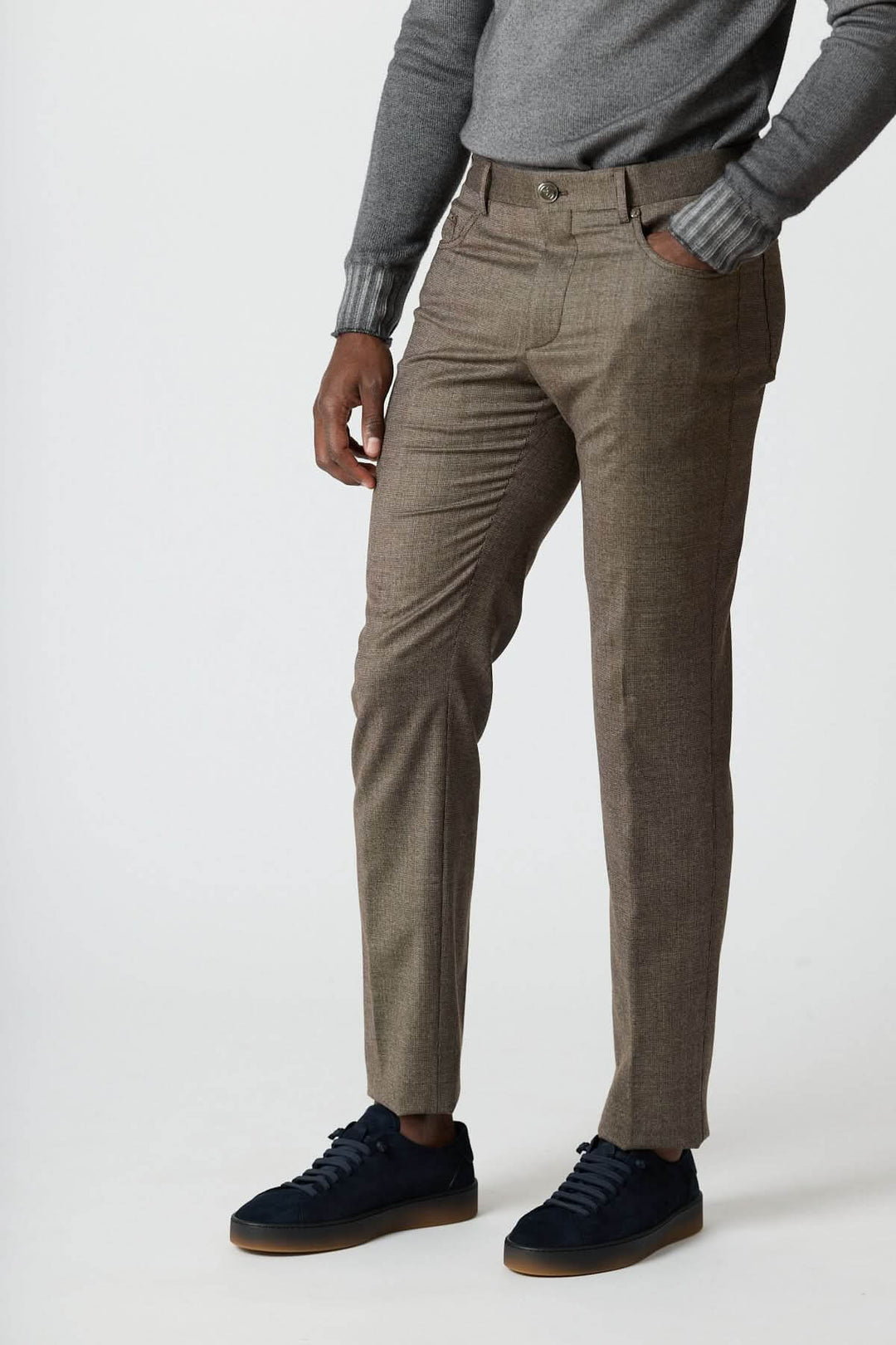 Pantalon habillé 5 poches en laine