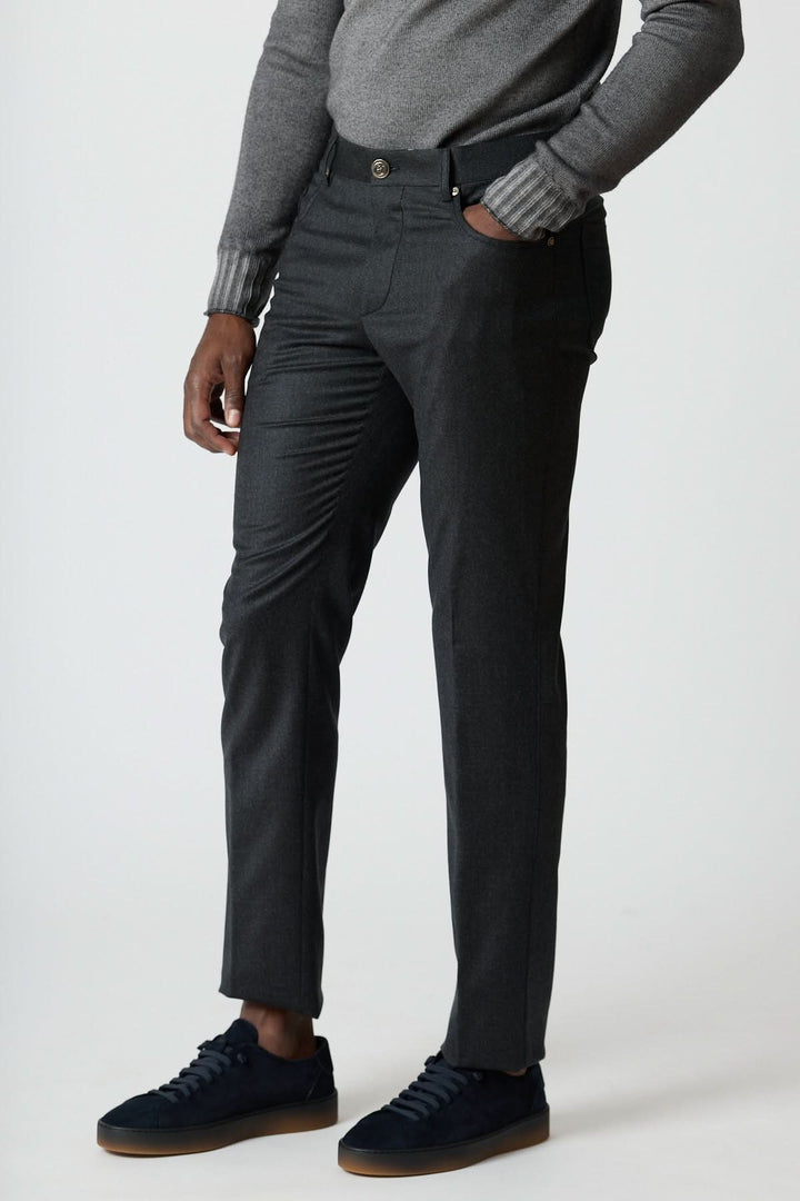 Pantalon habillé 5 poches en laine