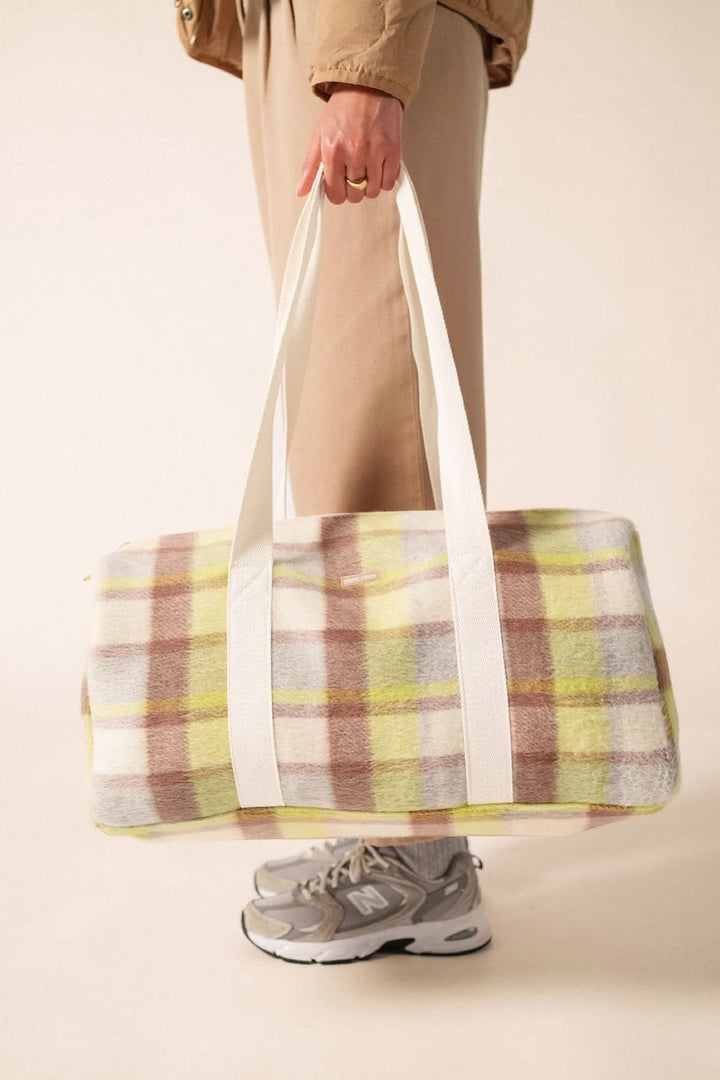 Sac de voyage à carreaux