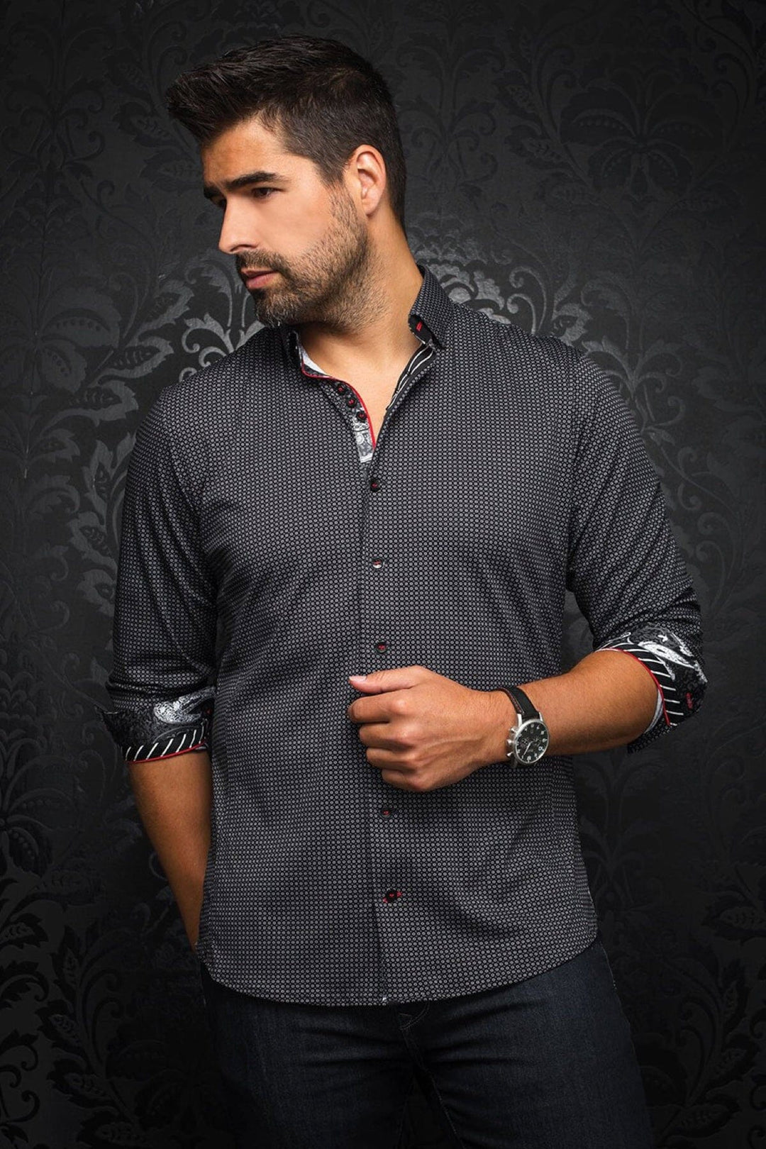 Chemise Parini Homme - Chemise - Chemise sport AU NOIR