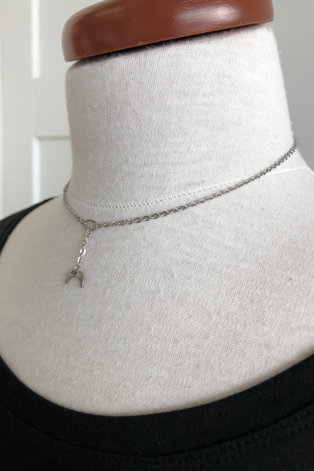 Collier argent avec breloque lune Femme - Bijoux - Collier Les nanas