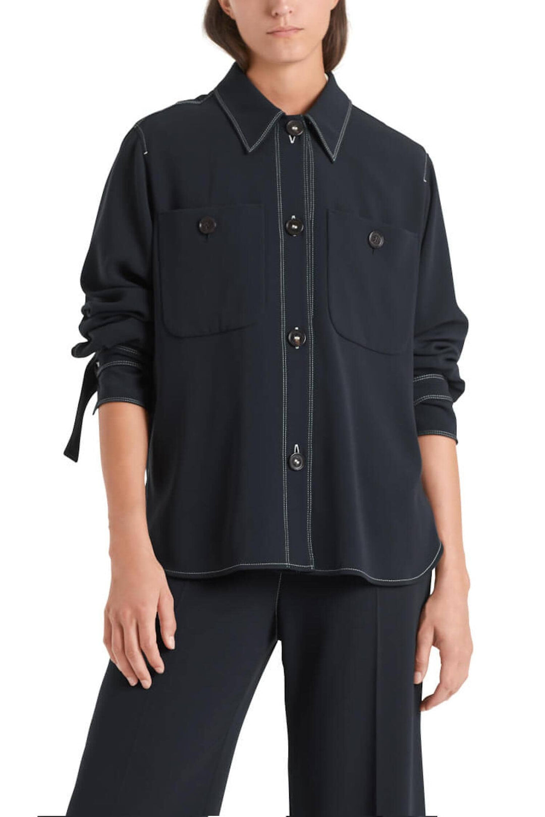 Jacket chemise en crêpe Femme - Veste - Veste avec manche Marc Cain