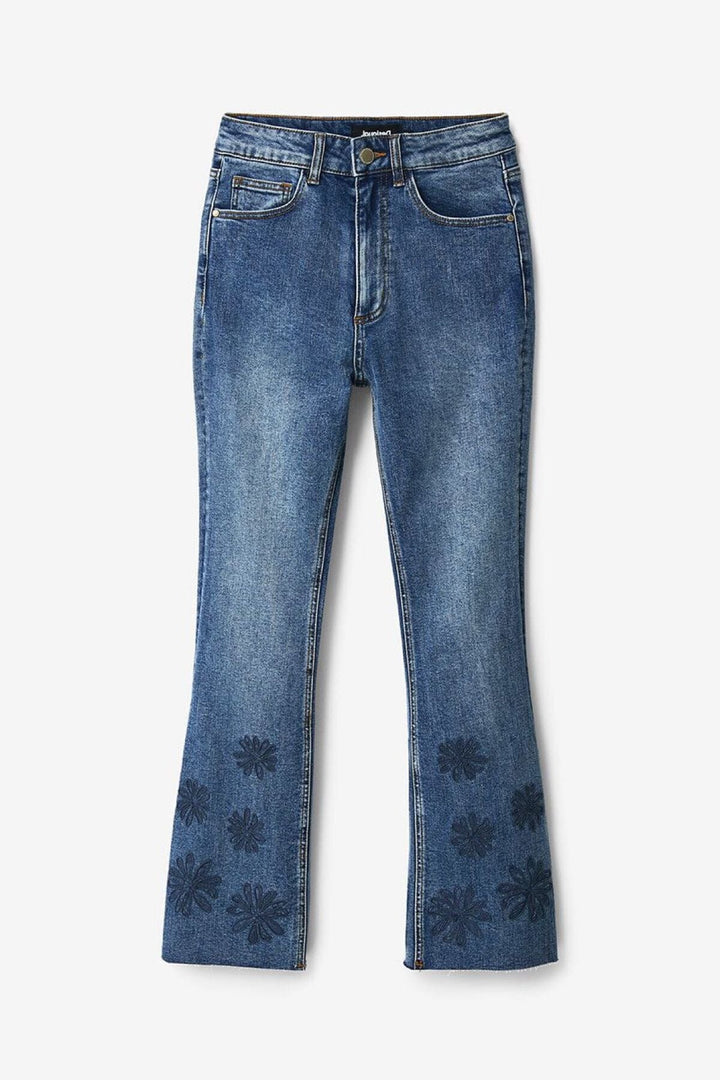 Jean avec motifs de fleurs Femme - Bas - Pantalon - Jeans Desigual