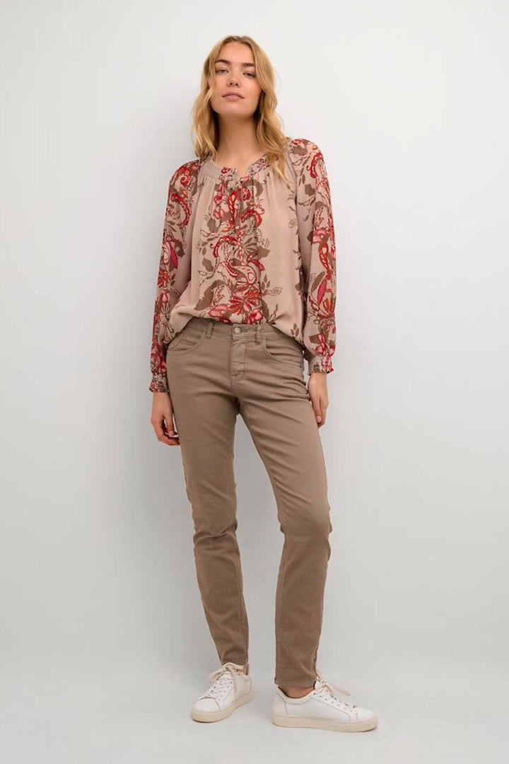 Pantalon style jean étroit Femme - Bas - Pantalon - Jeans Cream